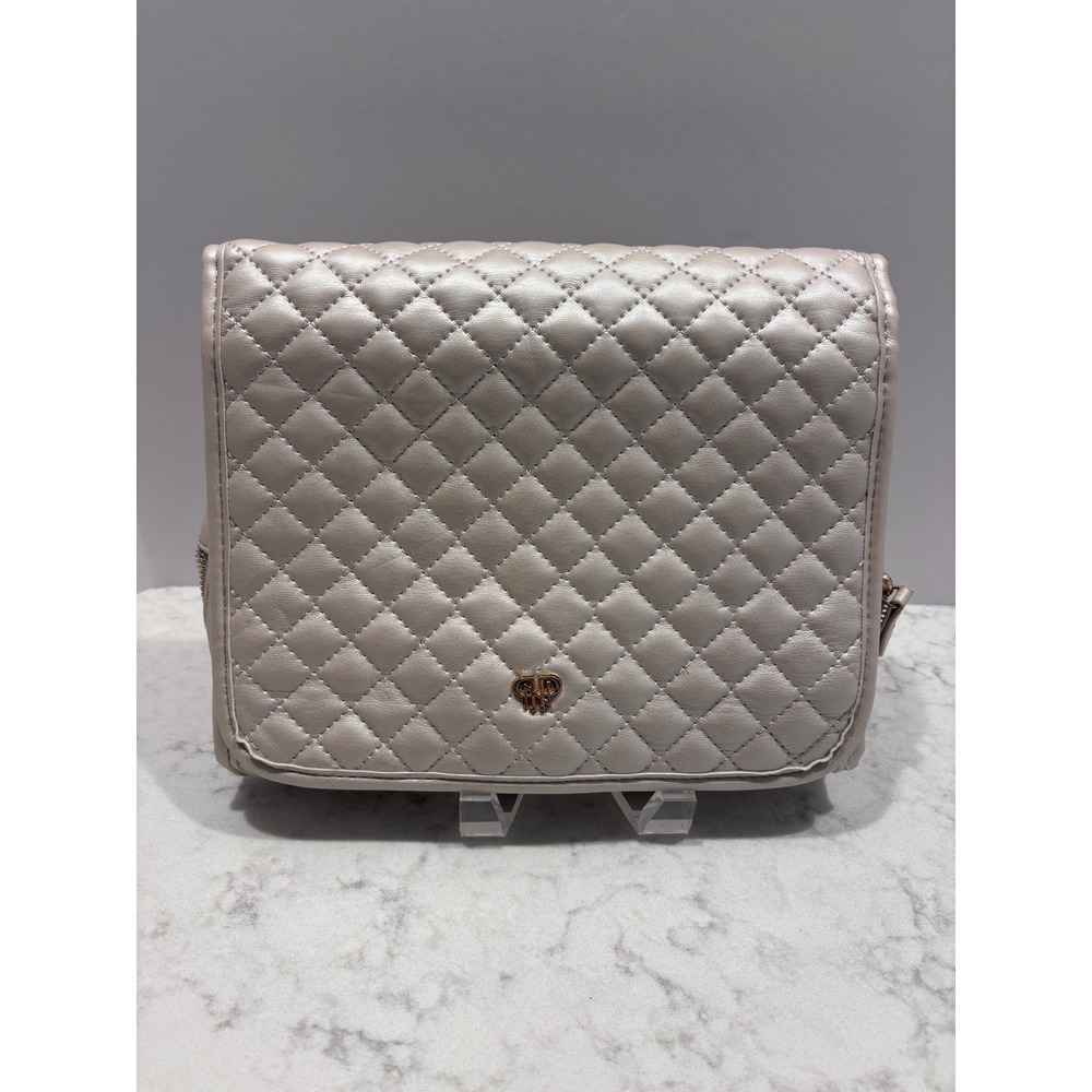 PurseN Classic Toiletry Case in Champagne Quilted Travel Organizer